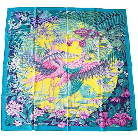 Hermes Scarf Flamingo Party Miami 90 cm Silk Limited Edition